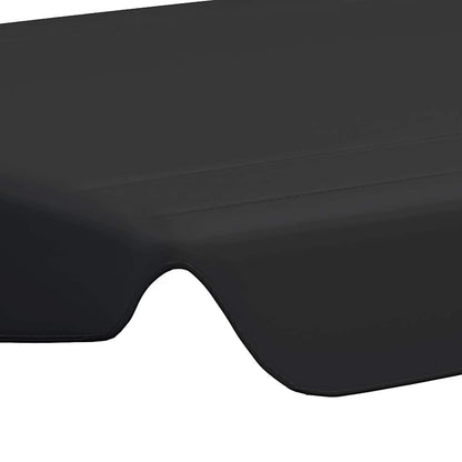 312093 vidaXL Replacement Canopy for Garden Swing Black 188/168x145/110 cm