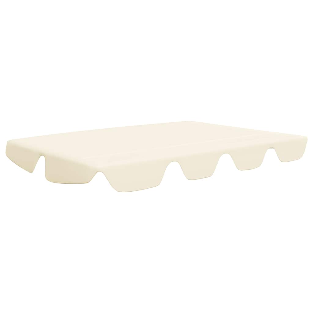 312098 vidaXL Replacement Canopy for Garden Swing Cream 150/130x105/70 cm