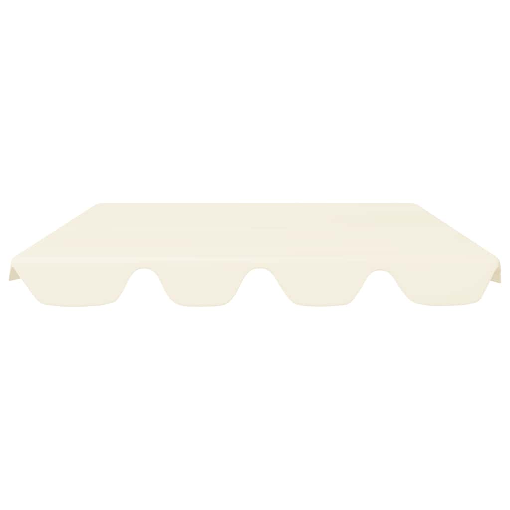312098 vidaXL Replacement Canopy for Garden Swing Cream 150/130x105/70 cm