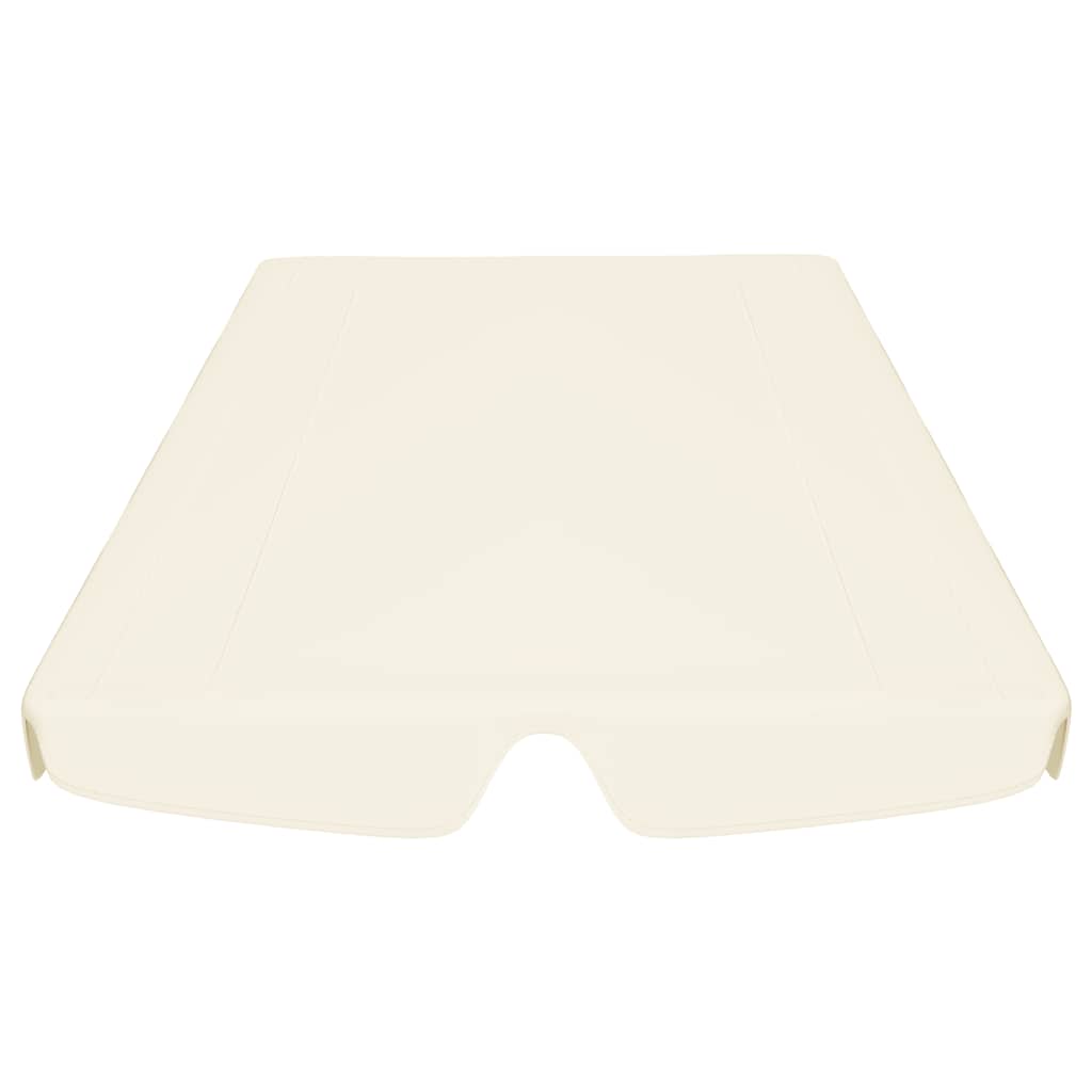312098 vidaXL Replacement Canopy for Garden Swing Cream 150/130x105/70 cm