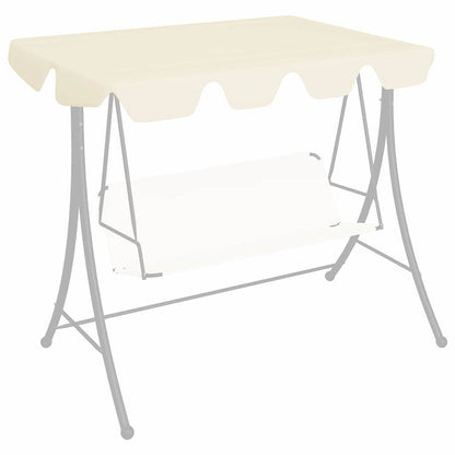 312098 vidaXL Replacement Canopy for Garden Swing Cream 150/130x105/70 cm
