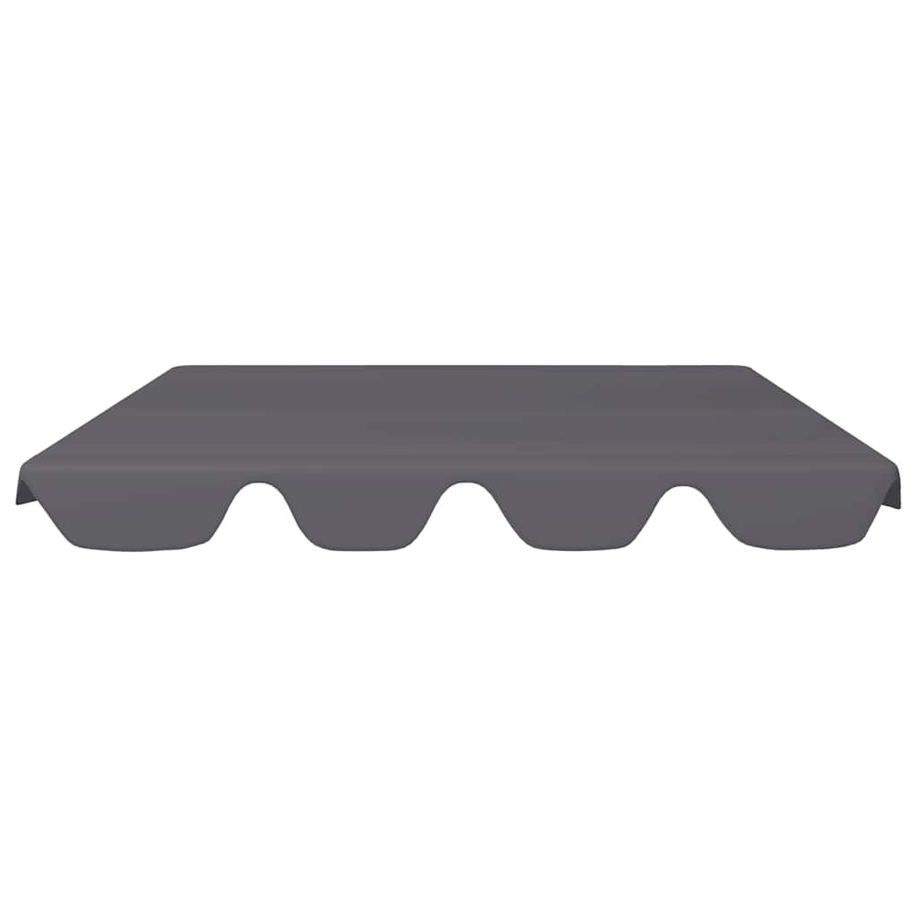 vidaXL Replacement Canopy for Garden Swing Anthracite 150/130x105/70cm