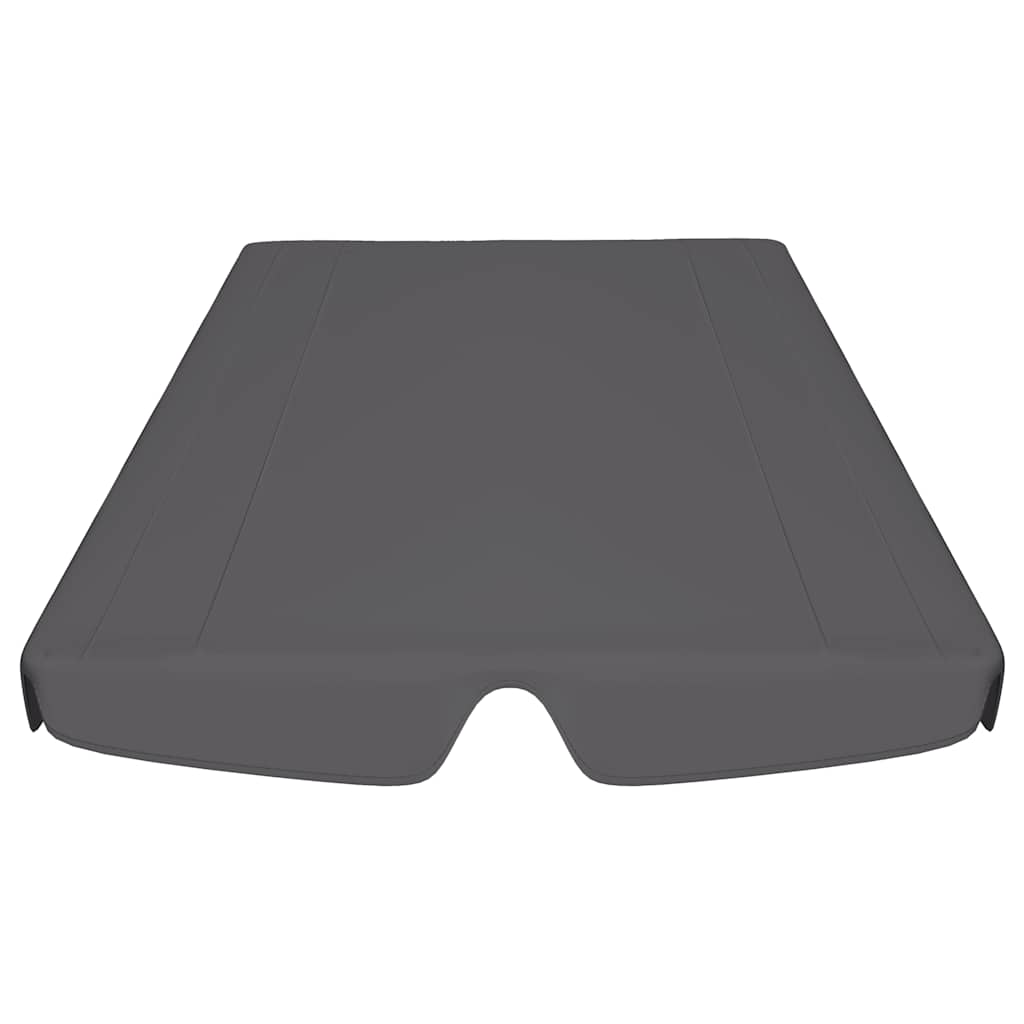 312099 vidaXL Replacement Canopy for Garden Swing Anthracite 150/130x105/70cm