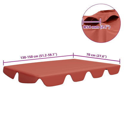vidaXL Replacement Canopy for Garden Swing Terracotta 150/130x105/70cm