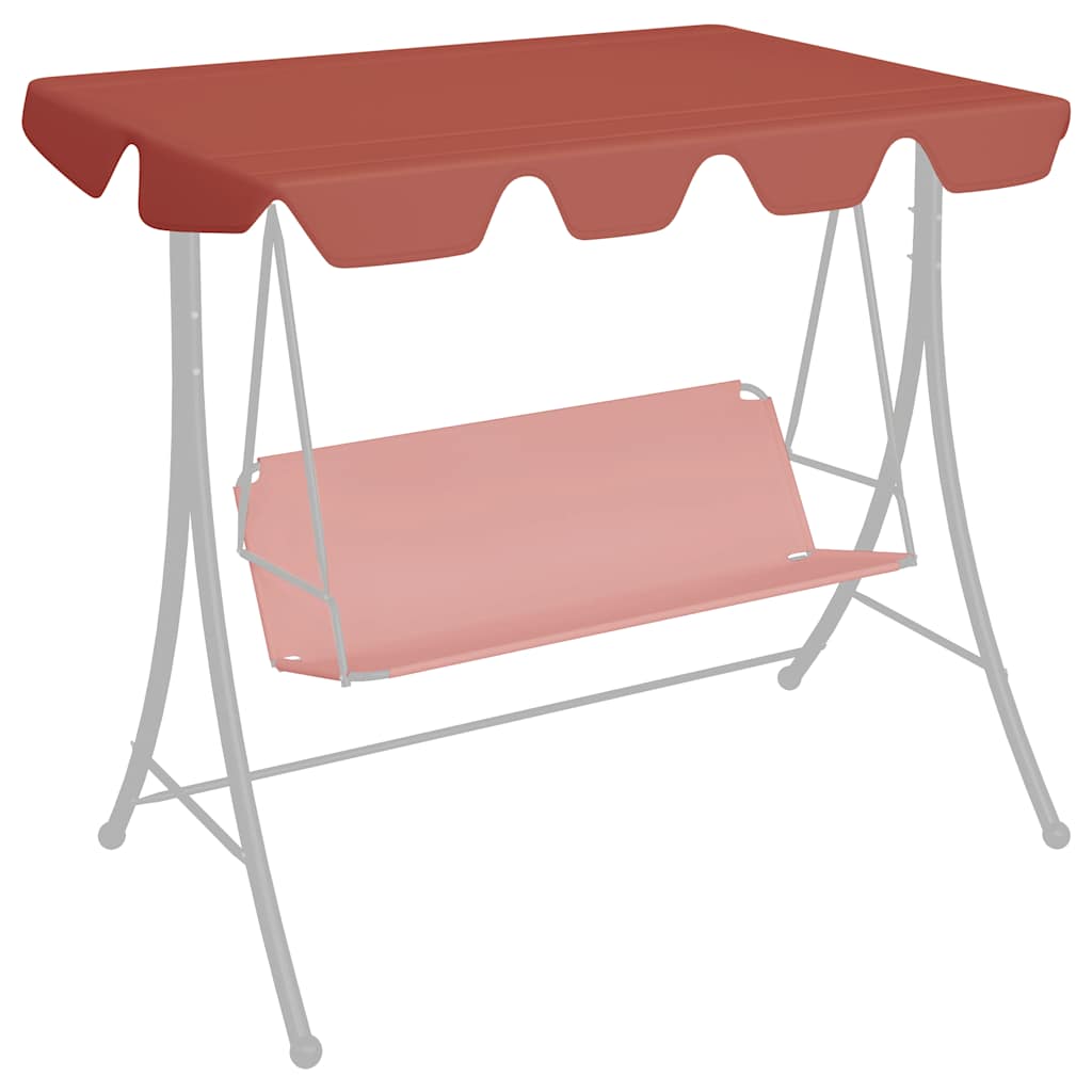 312100 vidaXL Replacement Canopy for Garden Swing Terracotta 150/130x105/70cm