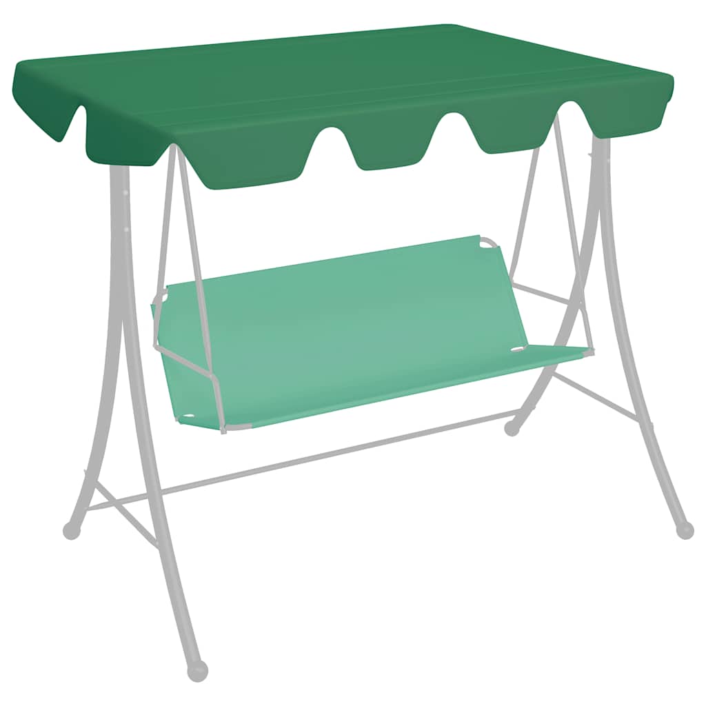 vidaXL Replacement Canopy for Garden Swing Green 150/130x105/70 cm
