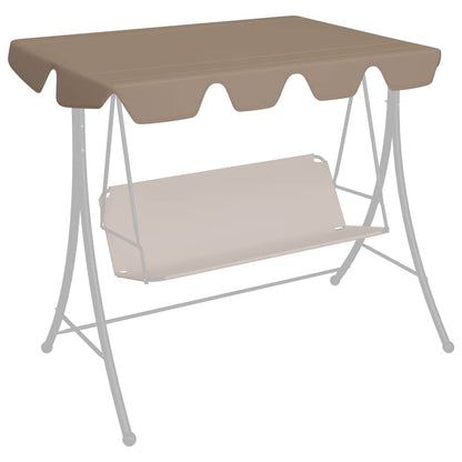 vidaXL Replacement Canopy | Taupe | 100% polyester with PVC coating