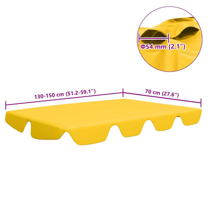 vidaXL Replacement Canopy for Garden Swing Yellow 150/130x105/70 cm