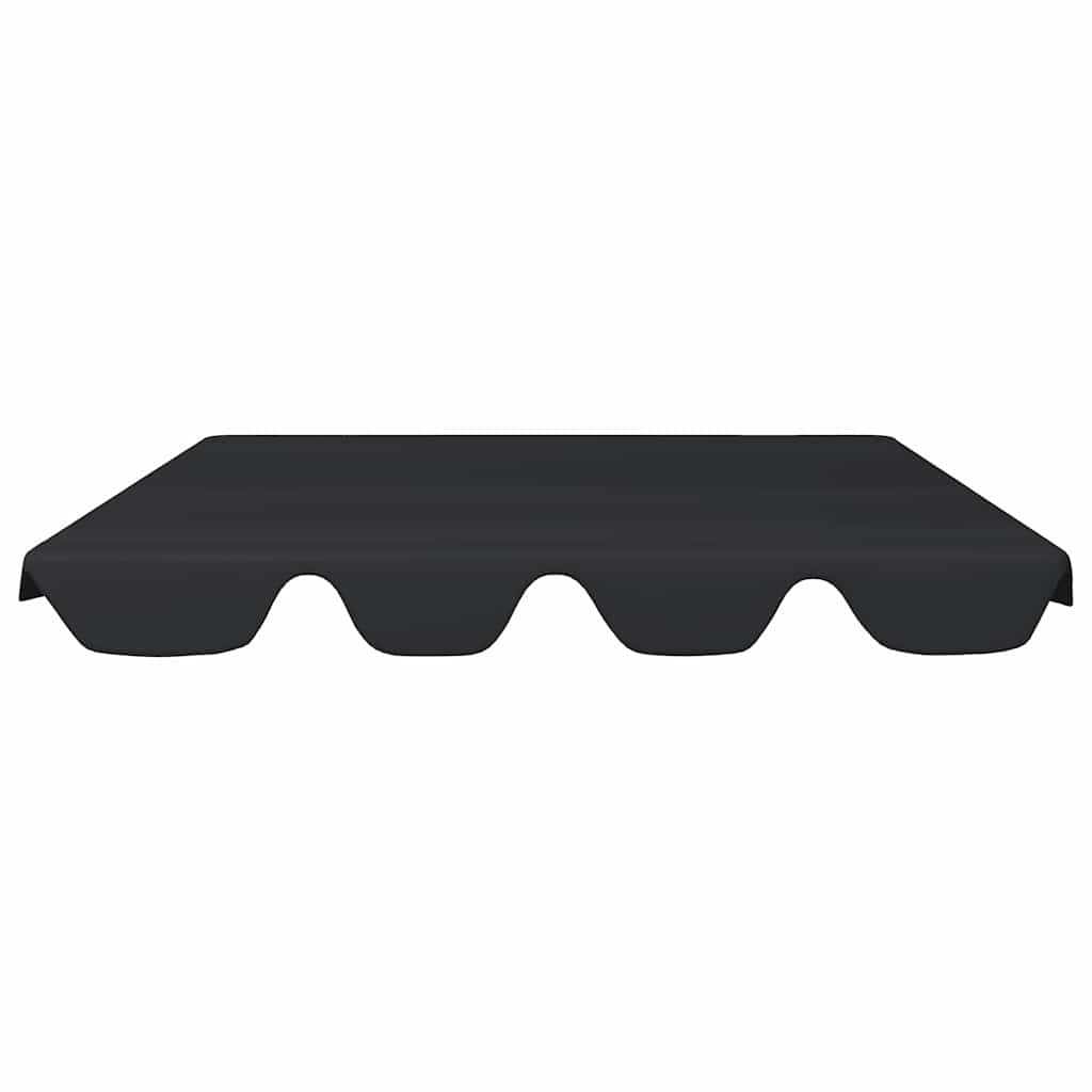 vidaXL Replacement Canopy for Garden Swing Black 150/130x105/70 cm