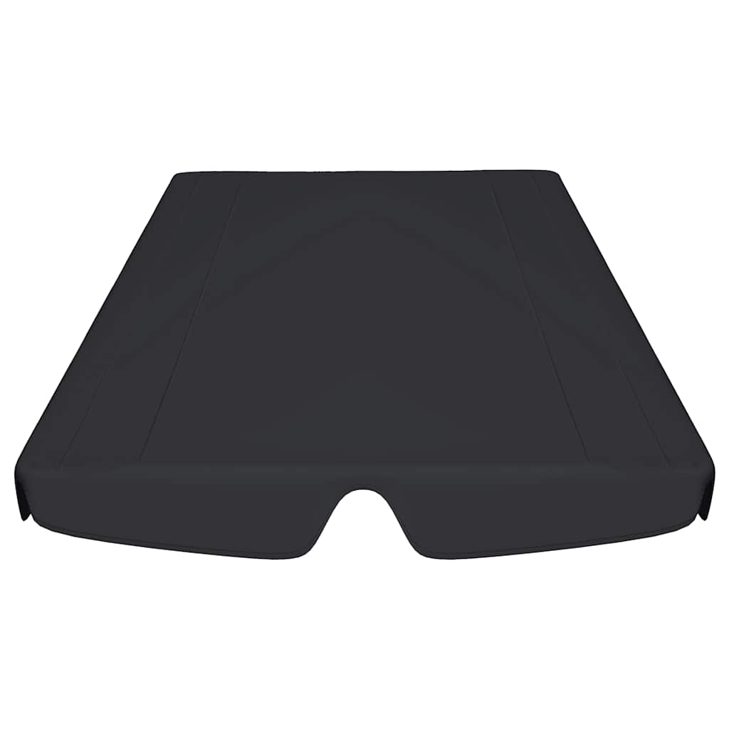 vidaXL Replacement Canopy for Garden Swing Black 150/130x105/70 cm