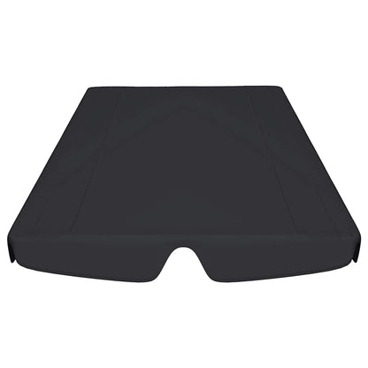 vidaXL Replacement Canopy for Garden Swing Black 150/130x105/70 cm