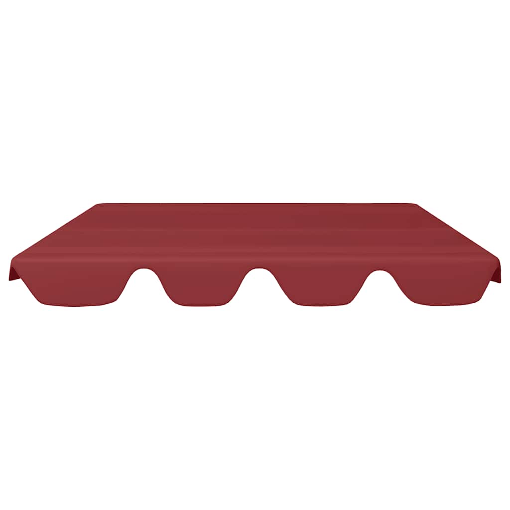 312107 vidaXL Replacement Canopy for Garden Swing Wine Red 150/130x105/70 cm