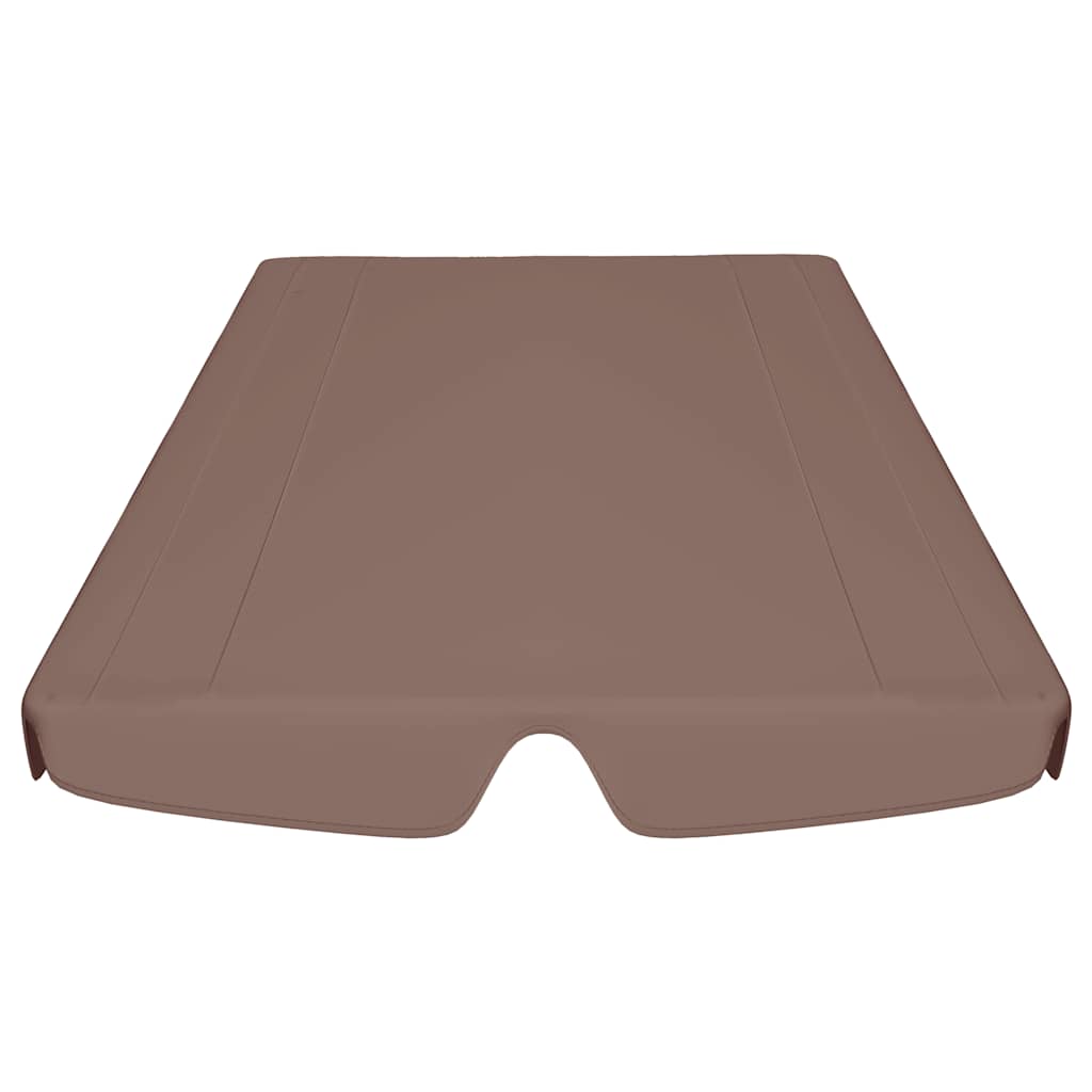 312108 vidaXL Replacement Canopy for Garden Swing Brown 150/130x105/70 cm