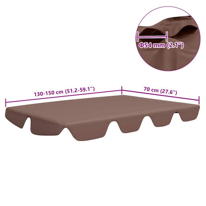 vidaXL Replacement Canopy for Garden Swing Brown 150/130x105/70 cm
