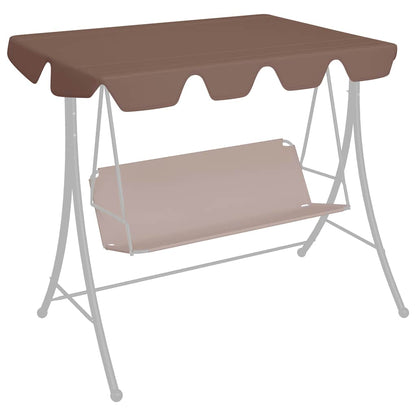312108 vidaXL Replacement Canopy for Garden Swing Brown 150/130x105/70 cm