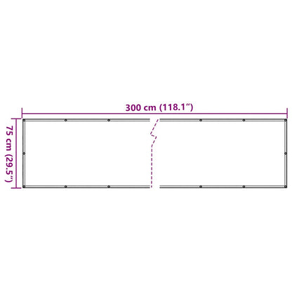 vidaXL Balcony Screen Anthracite 75x300 cm Oxford Fabric