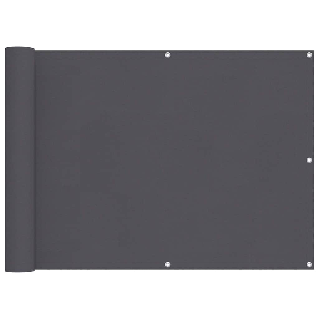 134866 vidaXL Balcony Screen Anthracite 75x500 cm Oxford Fabric