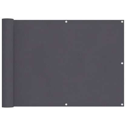 134866 vidaXL Balcony Screen Anthracite 75x500 cm Oxford Fabric