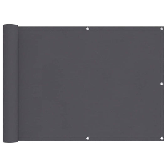 134866 vidaXL Balcony Screen Anthracite 75x500 cm Oxford Fabric