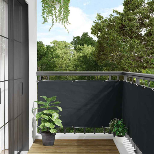 134866 vidaXL Balcony Screen Anthracite 75x500 cm Oxford Fabric