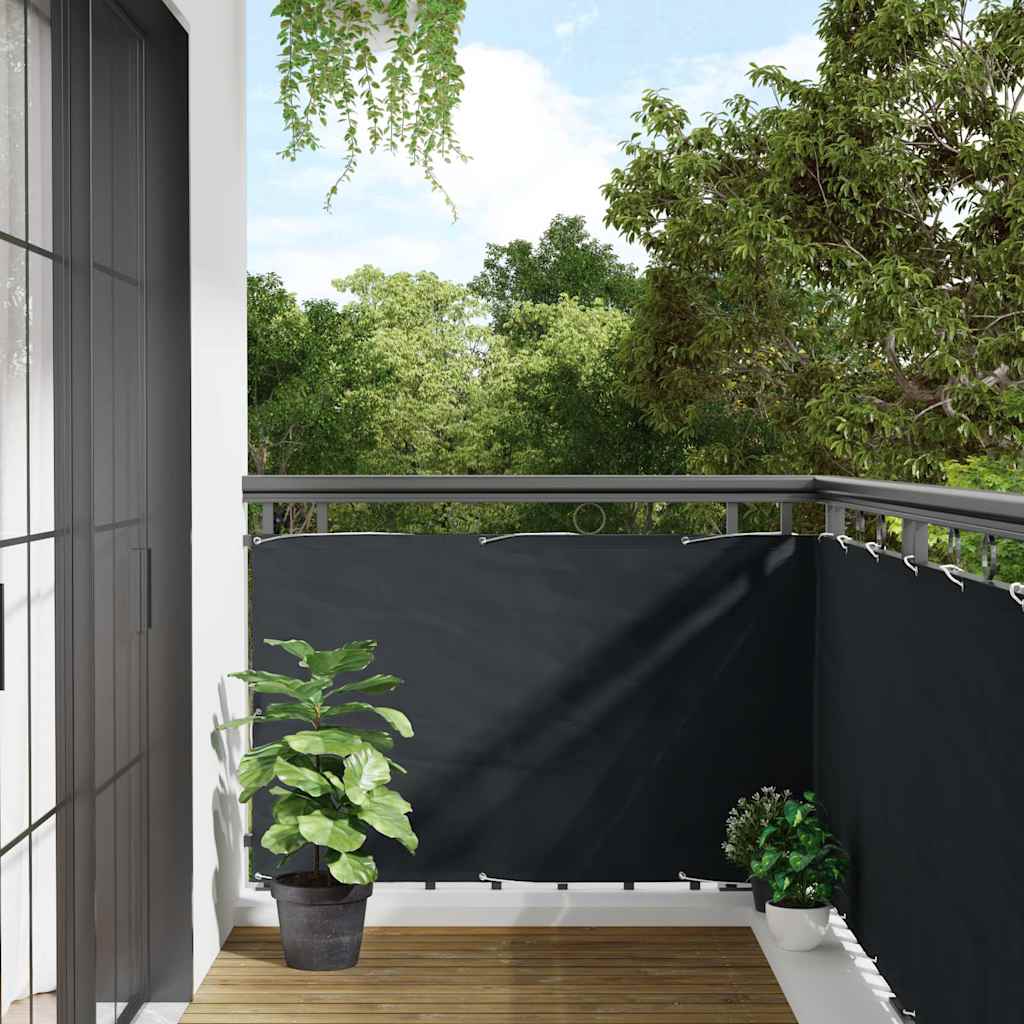 134868 vidaXL Balcony Screen Anthracite 90x300 cm Oxford Fabric