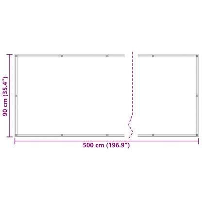 134870 vidaXL Balcony Screen Anthracite 90x500 cm Oxford Fabric