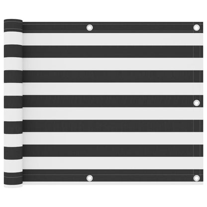 vidaXL Balcony Screen Anthracite and White 75x300 cm Oxford Fabric