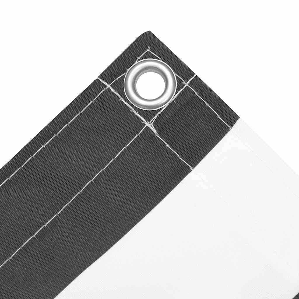 134881 vidaXL Balcony Screen Anthracite and White 90x400 cm Oxford Fabric