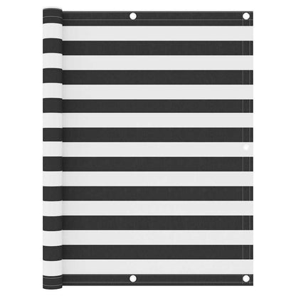 134885 vidaXL Balcony Screen Anthracite and White 120x400 cm Oxford Fabric