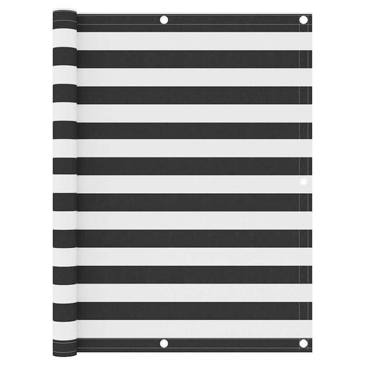134886 vidaXL Balcony Screen Anthracite and White 120x500 cm Oxford Fabric