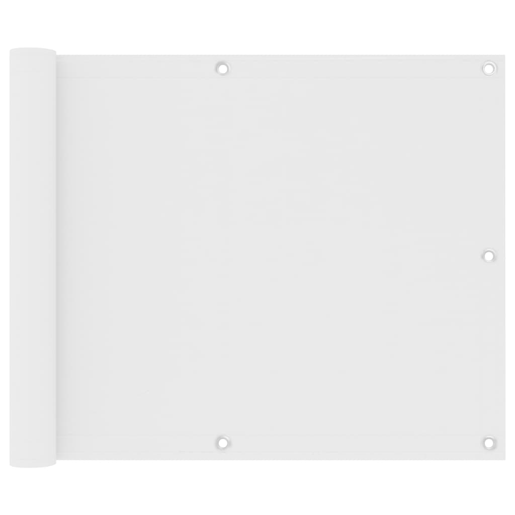 vidaXL Balcony Screen White 75x400 cm Oxford Fabric