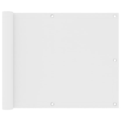 vidaXL Balcony Screen White 75x400 cm Oxford Fabric