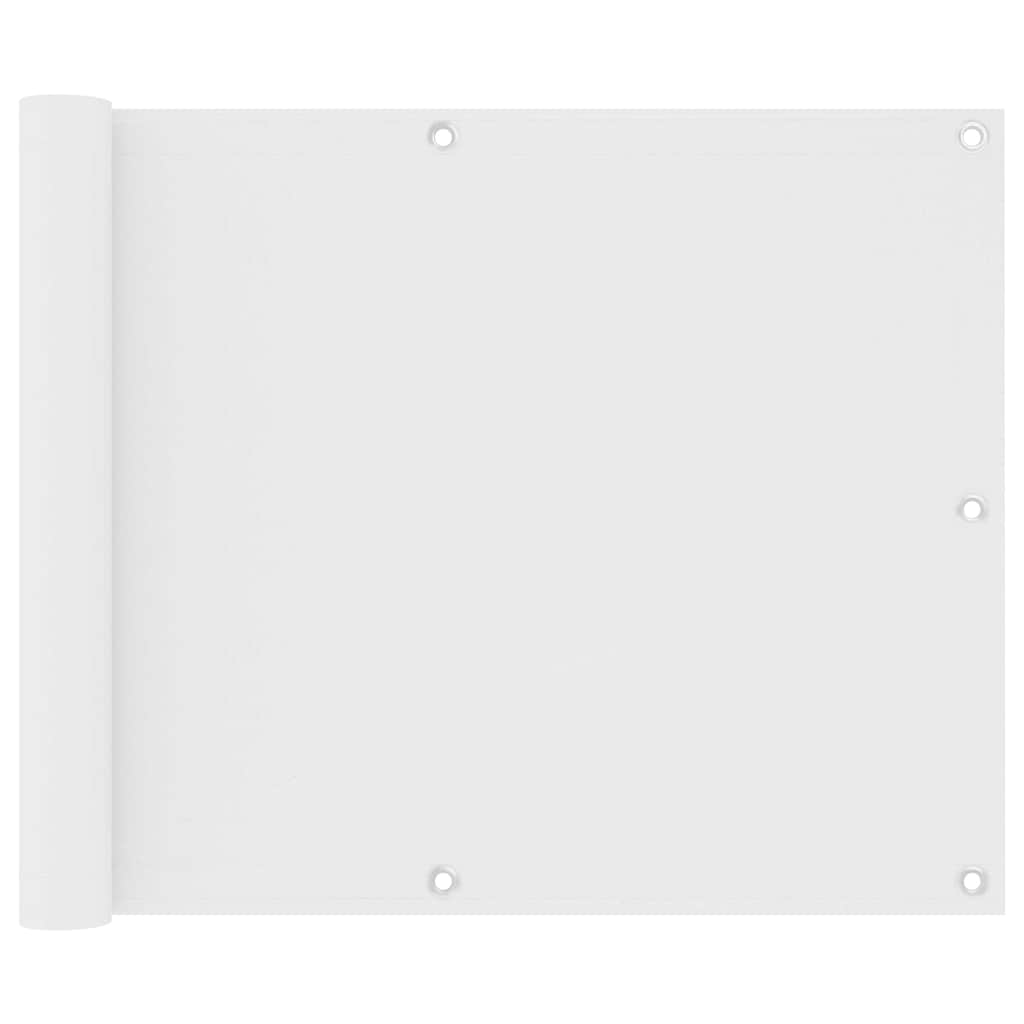 134889 vidaXL Balcony Screen White 75x400 cm Oxford Fabric