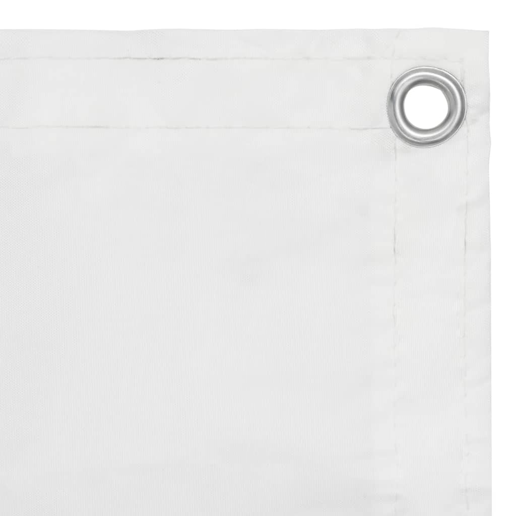 vidaXL Balcony Screen White 75x400 cm Oxford Fabric