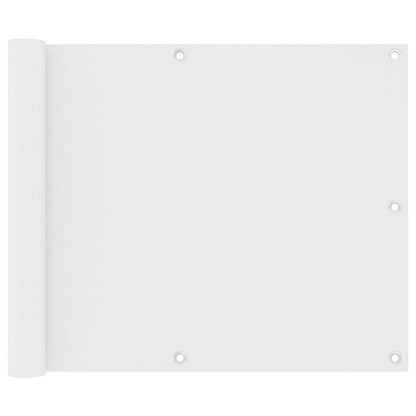134890 vidaXL Balcony Screen White 75x500 cm Oxford Fabric