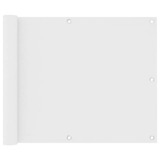 134890 vidaXL Balcony Screen White 75x500 cm Oxford Fabric