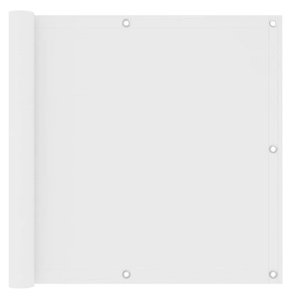 134893 vidaXL Balcony Screen White 90x400 cm Oxford Fabric