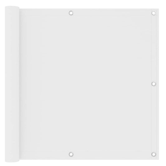 134893 vidaXL Balcony Screen White 90x400 cm Oxford Fabric