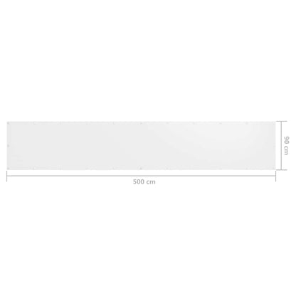 134894 vidaXL Balcony Screen White 90x500 cm Oxford Fabric