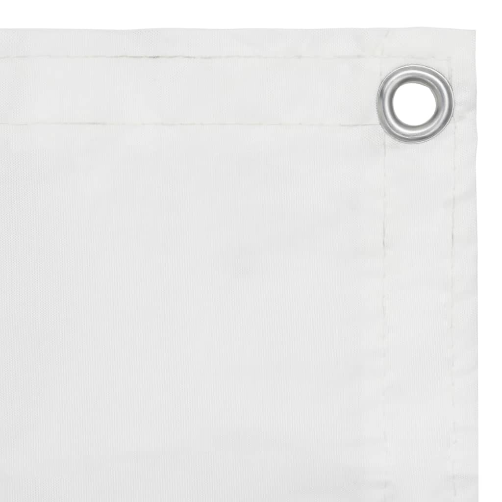 134898 vidaXL Balcony Screen White 120x500 cm Oxford Fabric