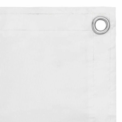 134899 vidaXL Balcony Screen White 120x600 cm Oxford Fabric