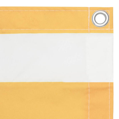vidaXL Balcony Screen White and Yellow 120x500 cm Oxford Fabric