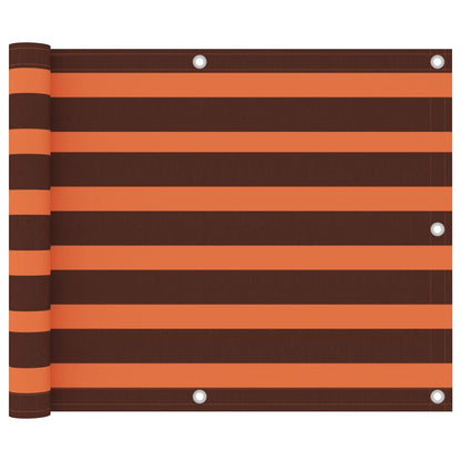 vidaXL Balcony Screen Orange and Brown 75x300 cm Oxford Fabric