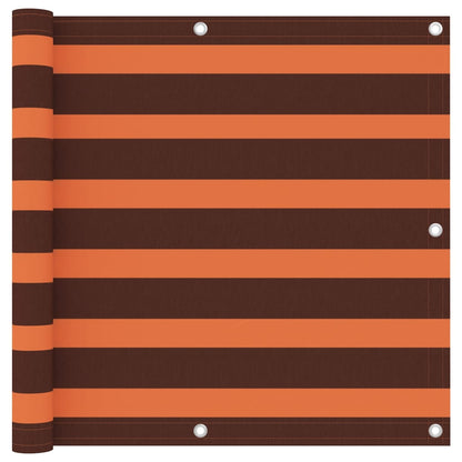 vidaXL Balcony Screen Orange and Brown 90x600 cm Oxford Fabric