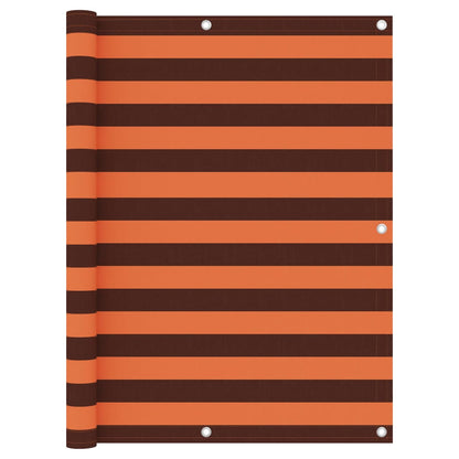 vidaXL Balcony Screen Orange and Brown 120x300 cm Oxford Fabric