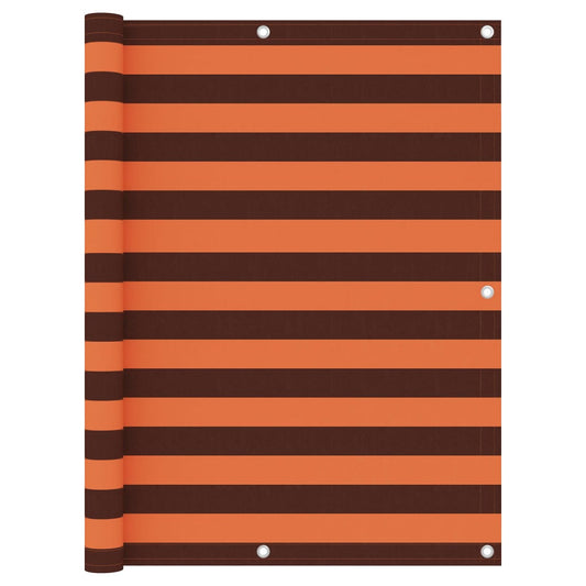 vidaXL Balcony Screen Orange and Brown 120x400 cm Oxford Fabric