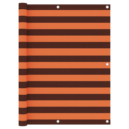 vidaXL Balcony Screen Orange and Brown 120x500 cm Oxford Fabric