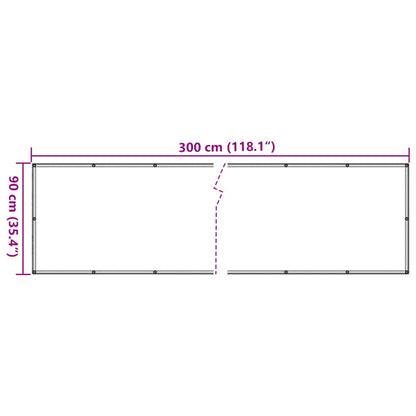 vidaXL Balcony Screen Beige 90x300 cm Oxford Fabric