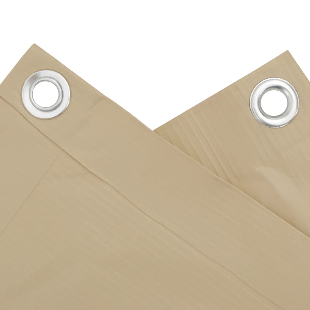 vidaXL Balcony Screen Beige 90x500 cm Oxford Fabric