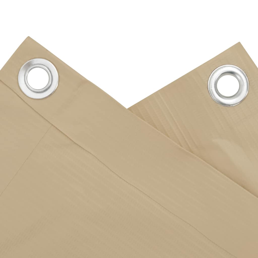 134942 vidaXL Balcony Screen Beige 90x500 cm Oxford Fabric